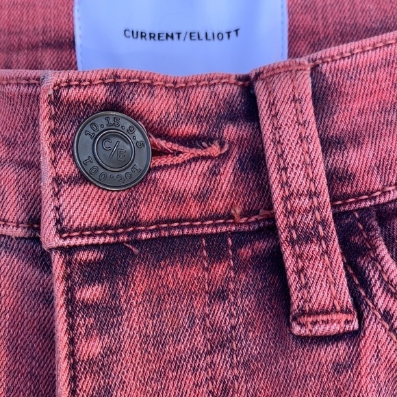 Current/Elliott Pink Acid Wash Mid Rise Skinny Jeans-NWT - Picture 9 of 11